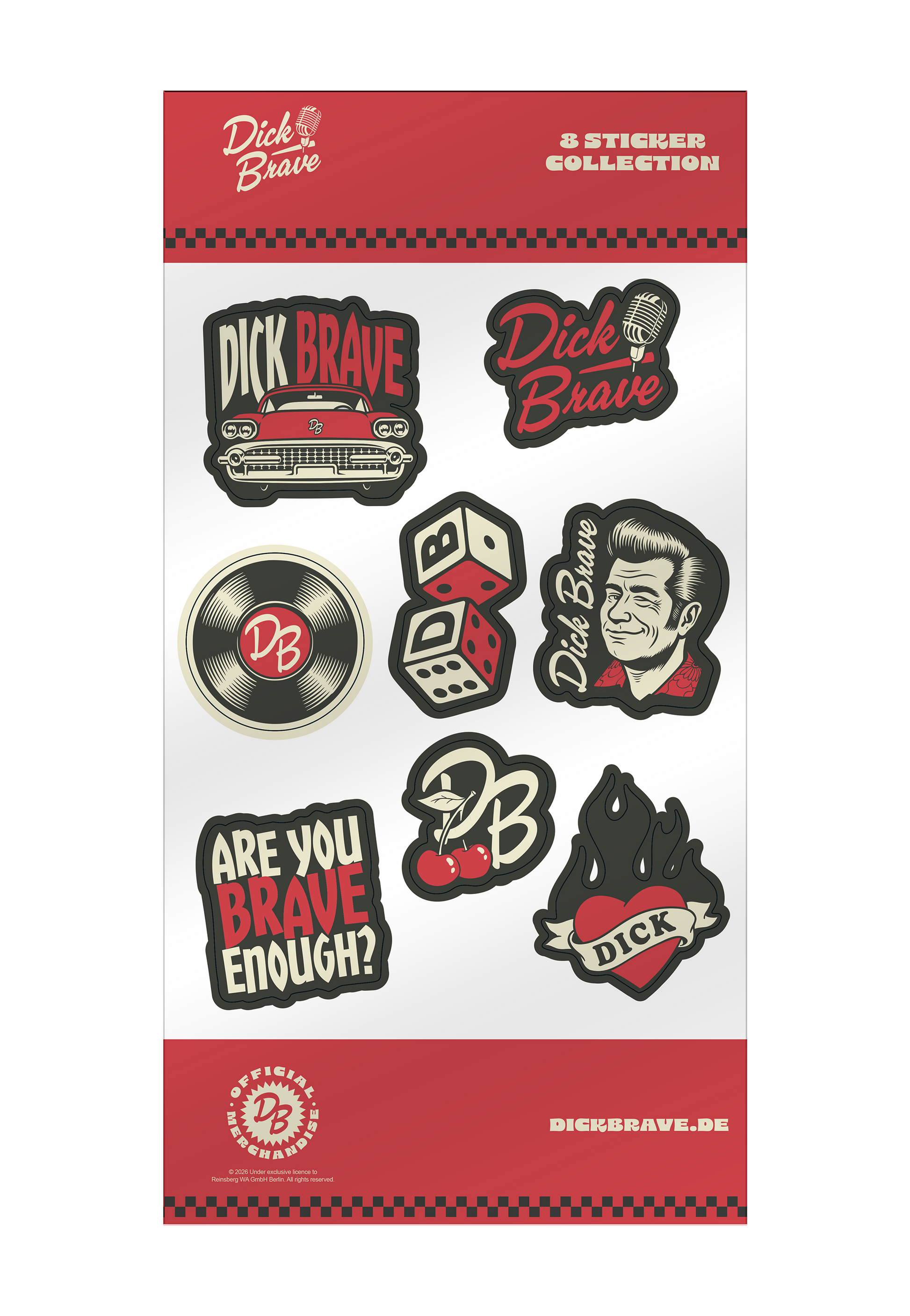 Dick Brave - 8 Sticker Collection - Sticker Set | Neutral-Image
