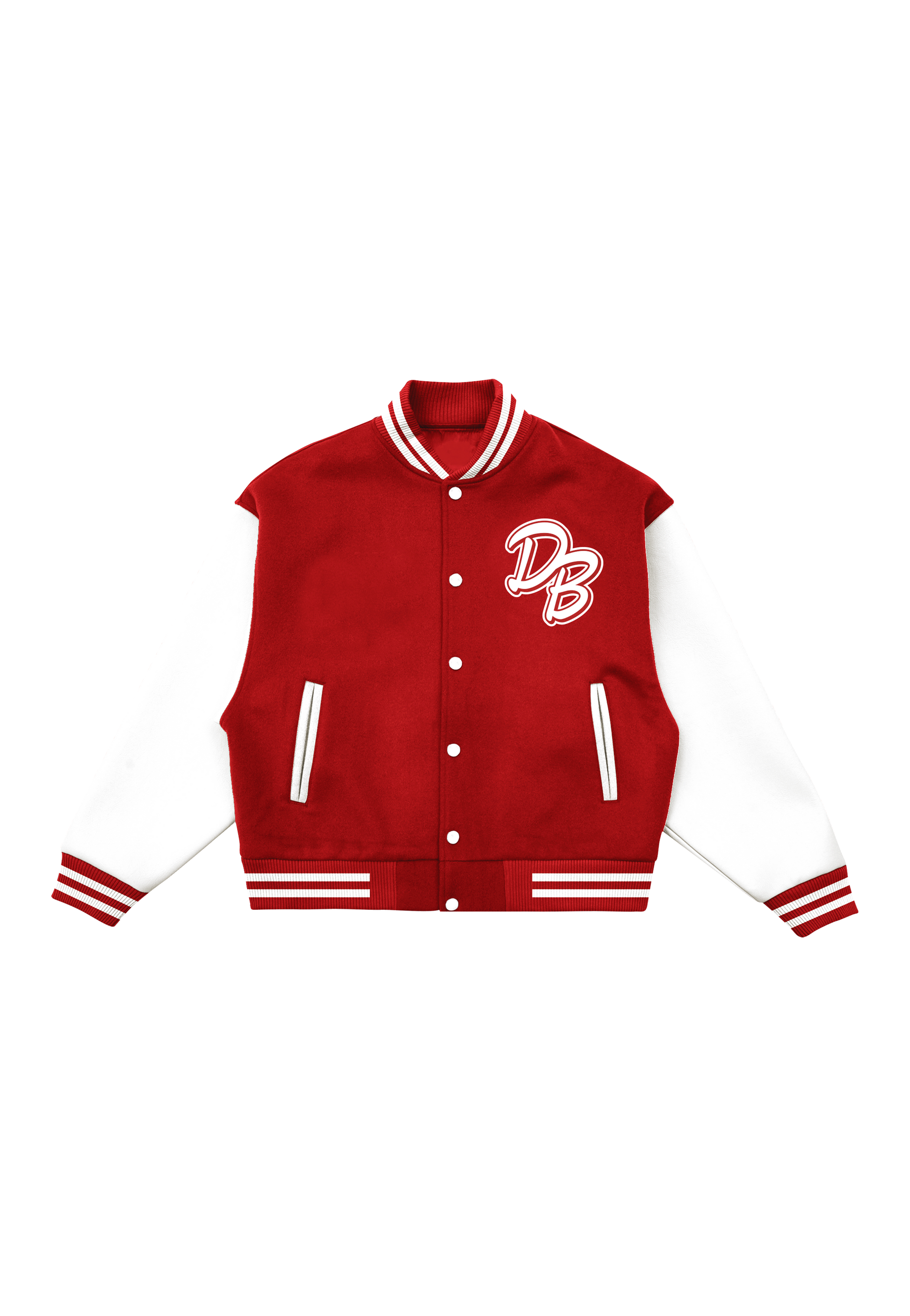 Dick Brave - Mic Logo Fire Red/White - College Jacket | Men-Image